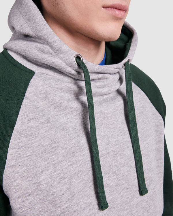 Sweatshirt Unissexo Bicolor com Capuz