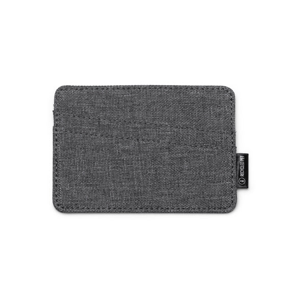 The Vigorous Design Recycled Polyester RPET RFID Card Holder is a stylish and sustainable option to keep your cards organized.