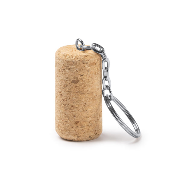 O porta-chaves com rolha de cortiça e argola em metal é um acessório versátil e natural que alia funcionalidade e estilo