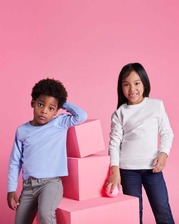 T-shirt de Manga Comprida com Costuras Laterais