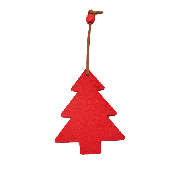 Decoração de natal em feltro, disponível em três designs: floco de neve, árvore de natal e rena