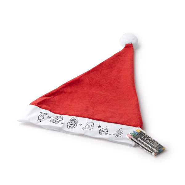Chapéu de natal infantil para colorir