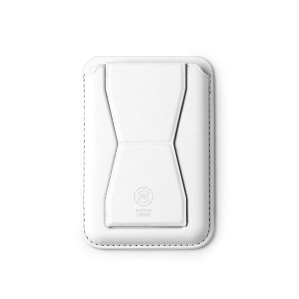 Porta-cartões com suporte dobrável em PU reciclado