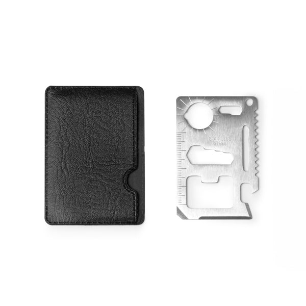 Multiferramenta em aço inoxidável com 11 funções integradas