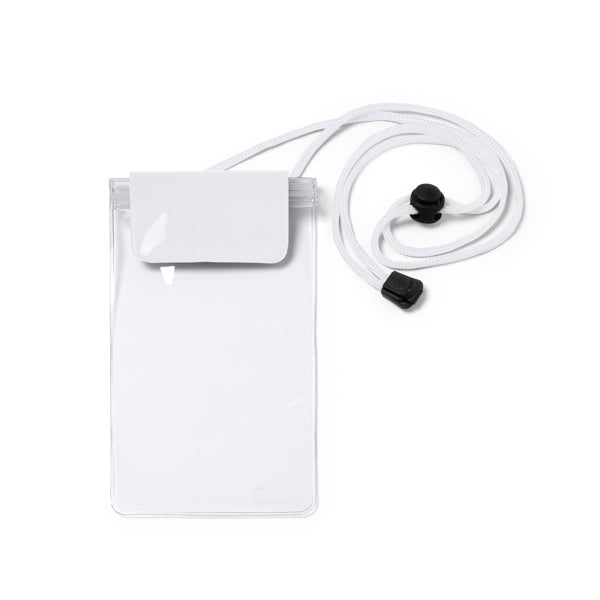 Saco seco em PVC com fecho duplo, válido para ecrãs tácteis de 6,5''