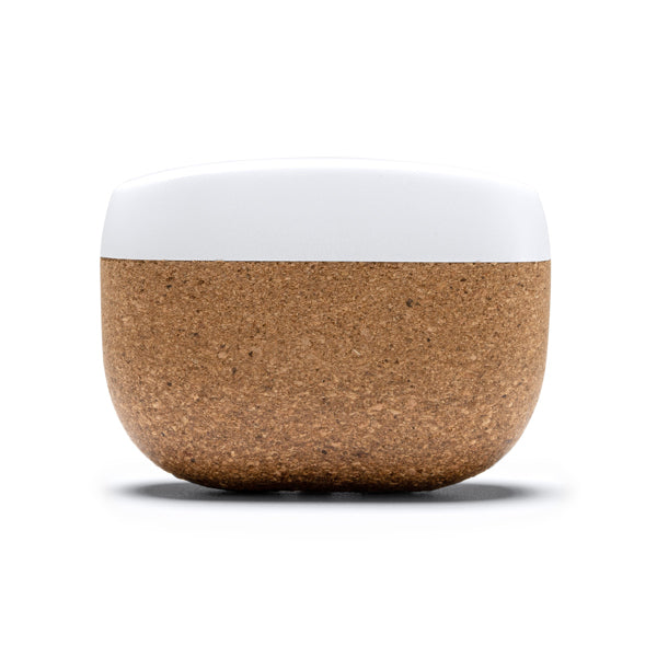 Fones de ouvido sem fio em ABS reciclado e cortiça natural