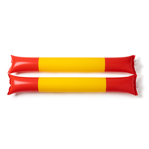 Set of inflatable and reusable cheer sticks in LDPE