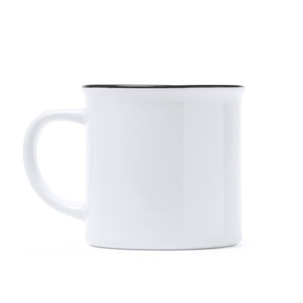 Caneca de cerâmica com design retro especial para sublimar com o seu design preferido