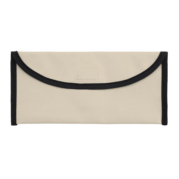 Bolsa para documentos de viagem com fecho de velcro e prática presilha para cinto, em poliéster 600D