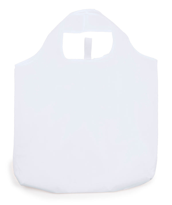 Saco de compras dobrável em poliéster macio 190T com acabamento costurado