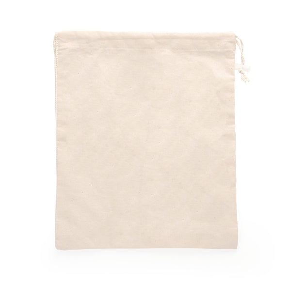 Saco ecológico para frutas confeccionado em 100% algodão na cor natural