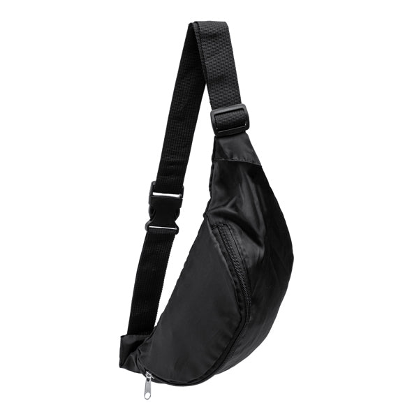 Bolsa para cinto RPET 210D com comparação principal e fecho de correr