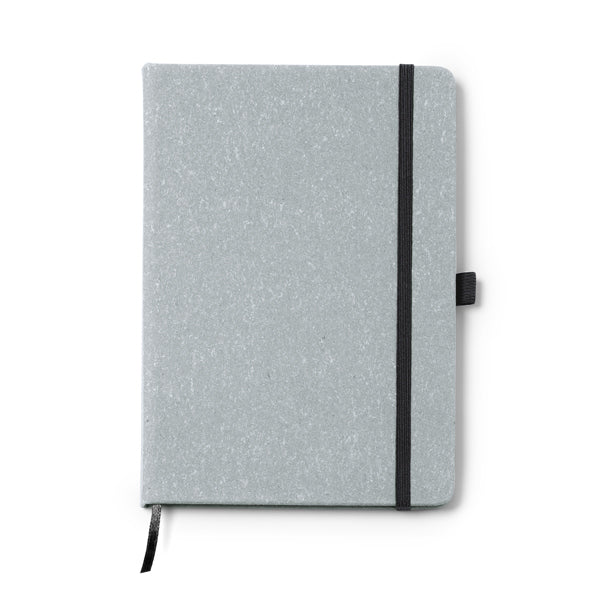 A5 notebook with hard cover in recycled leather