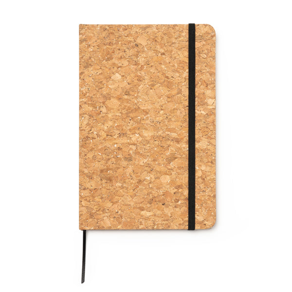 A5 notebook with hard cover in natural cork