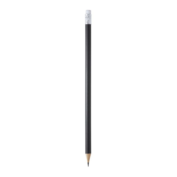 Round wooden pencil with eraser