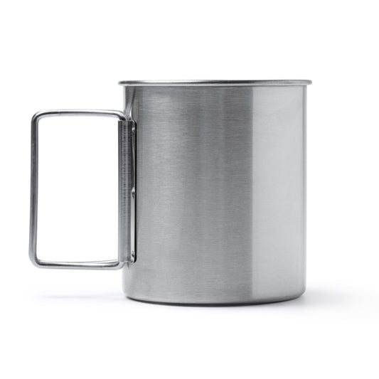 Caneca em aço inox 304 com alças dobráveis