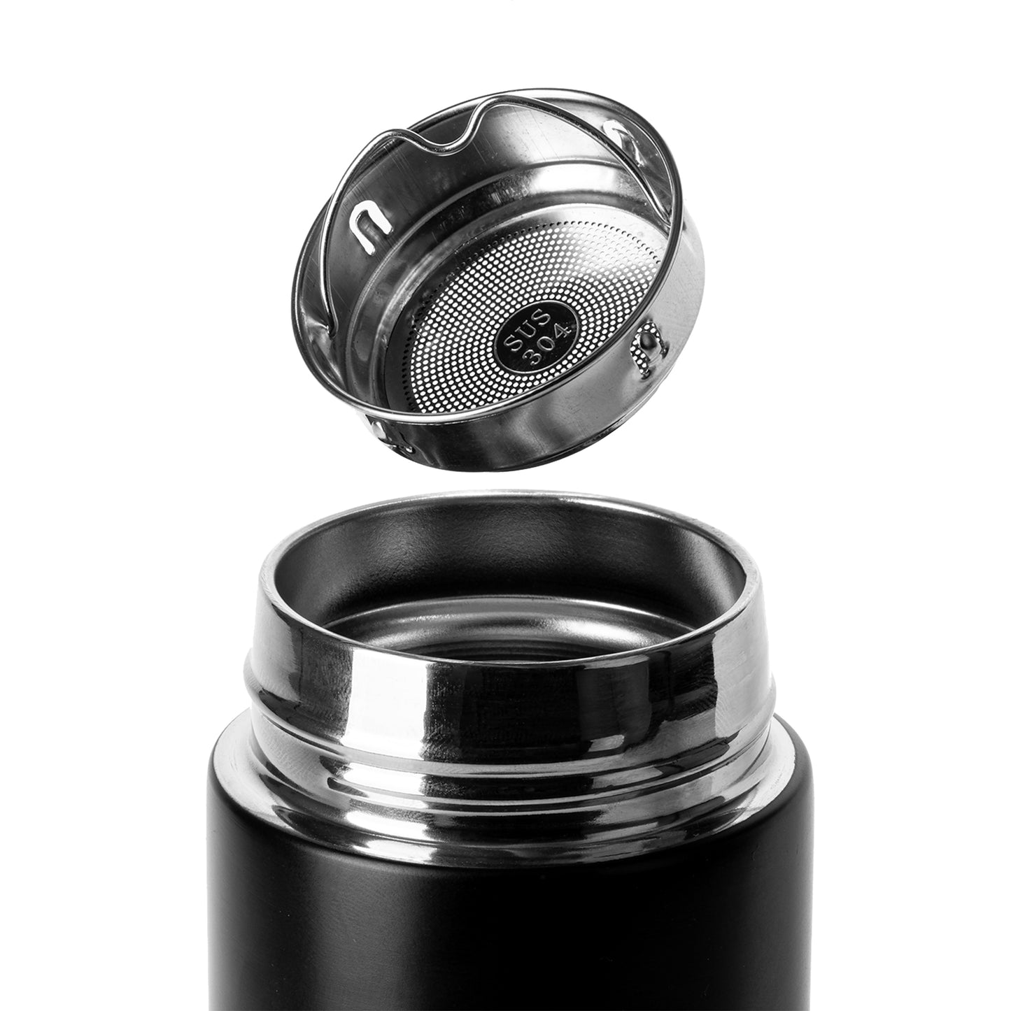 Garrafa térmica com infusor de chá