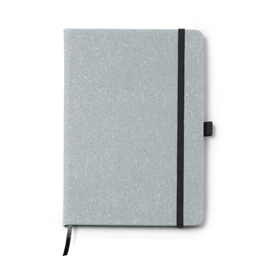 A5 notebook with hard cover in recycled leather